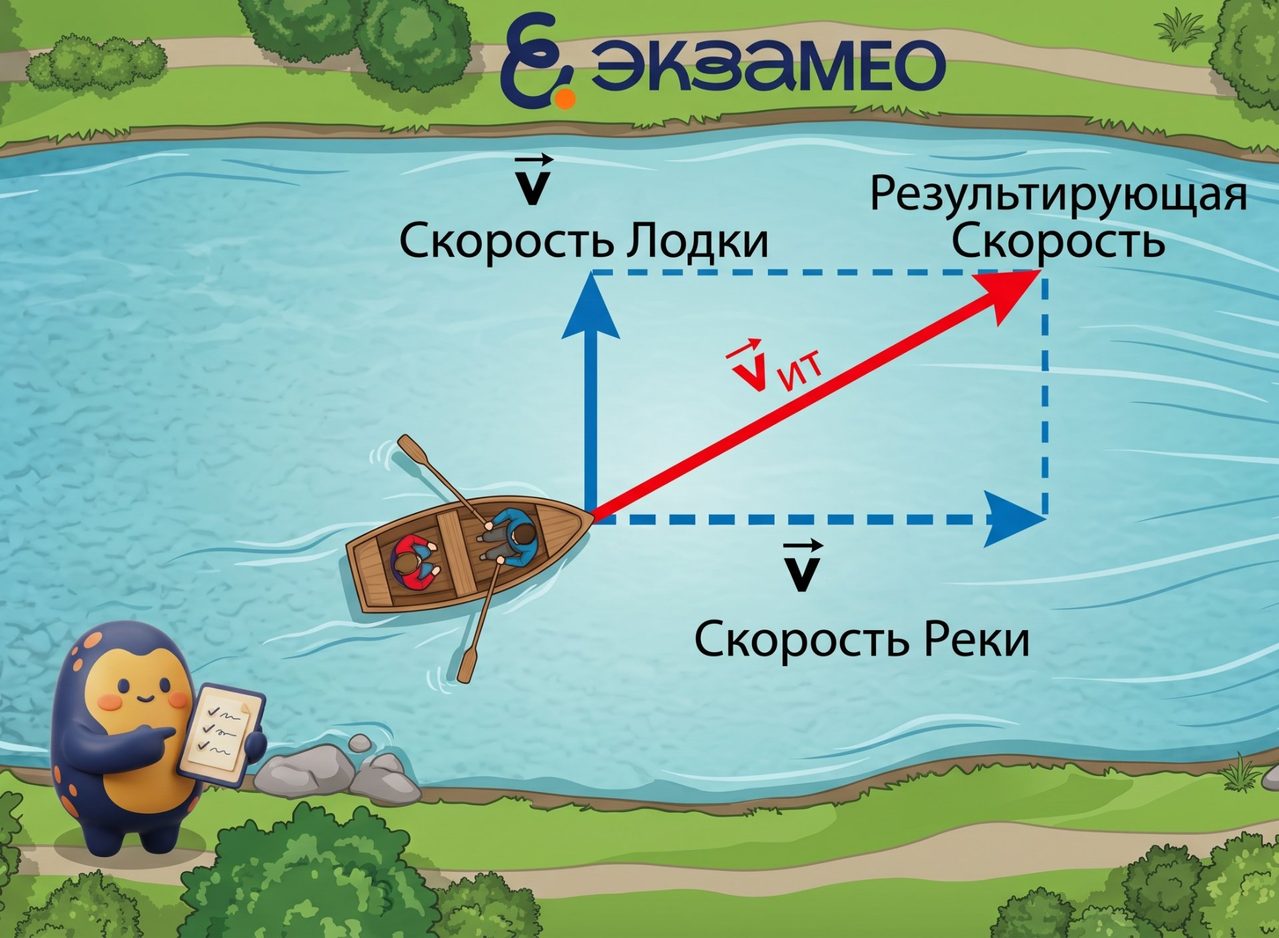 Лодка, плывущая по реке