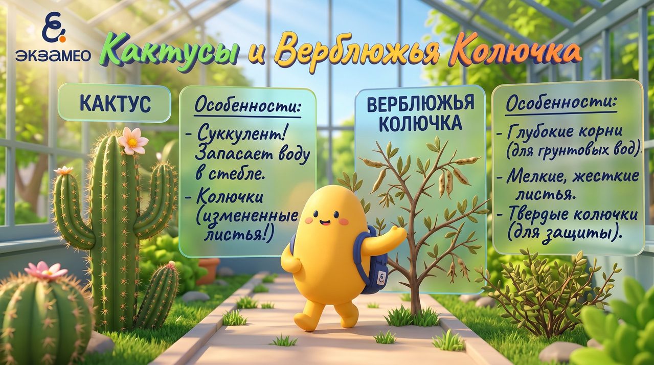 Кактус и верблюжья колючка