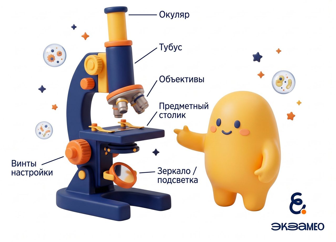 Устройство светового микроскопа