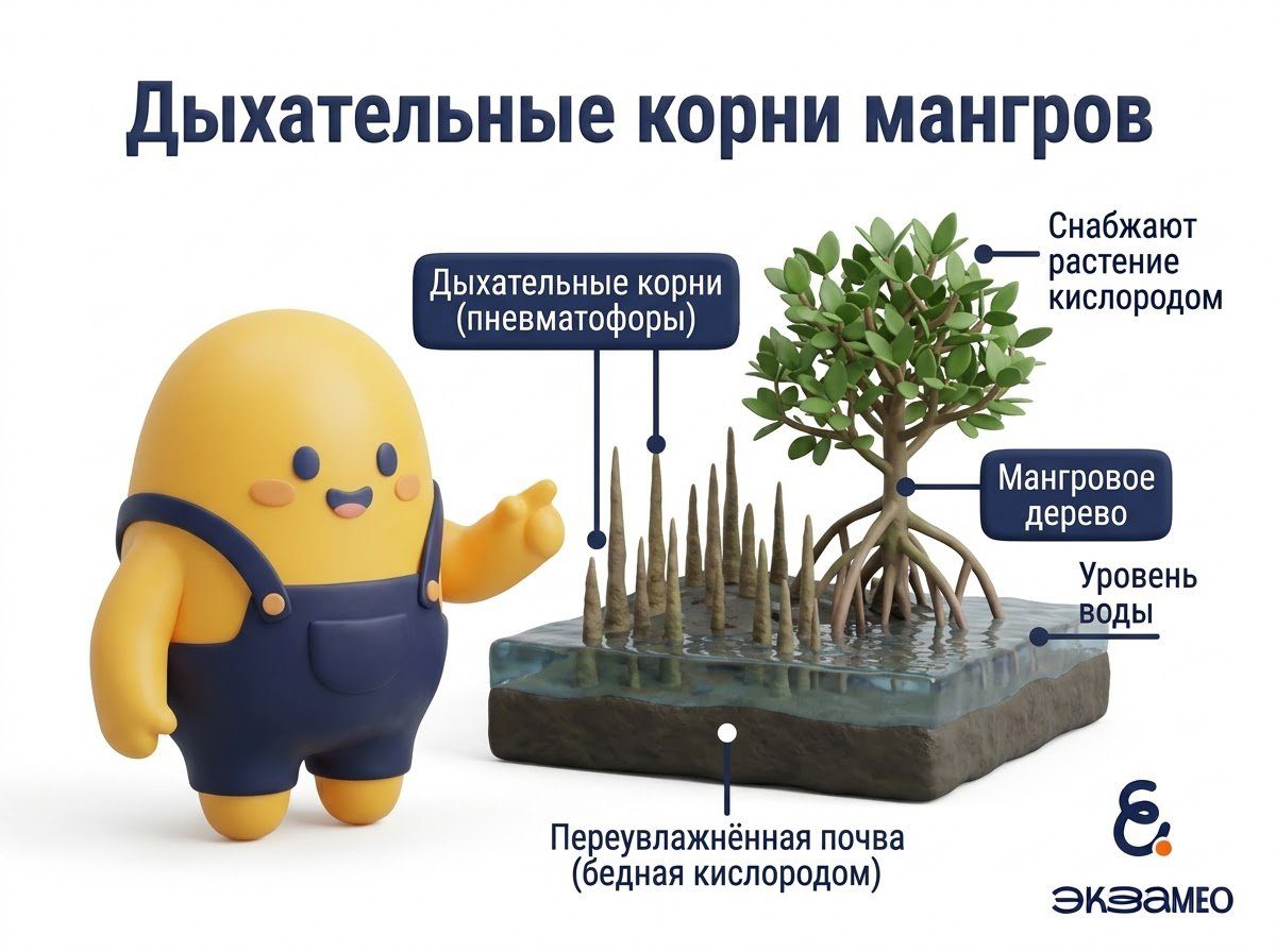 Дыхательные корни мангров