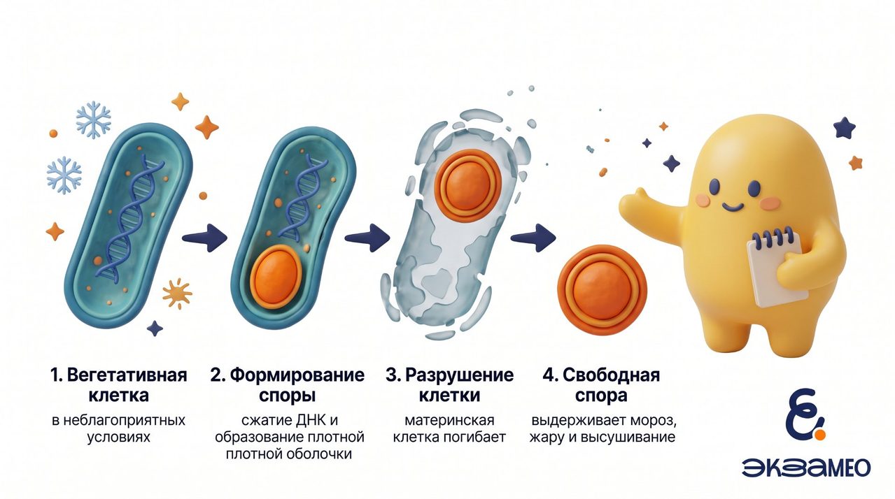 Изображение спор бактерий