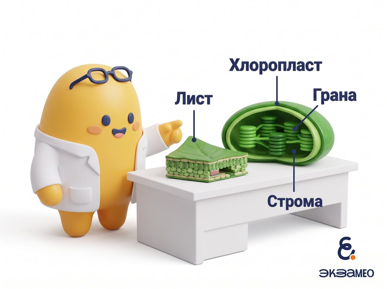 Хлоропласт и лист