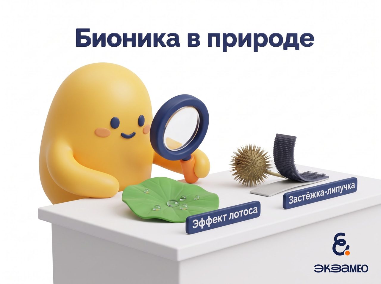 Липучка и лист лотоса